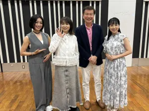 左から酒井法子さん、永井真理子さん、森田健作さん、西村知美さん