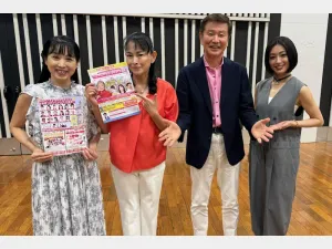 左から西村知美さん、田中美奈子さん、森田健作さん、酒井法子さん