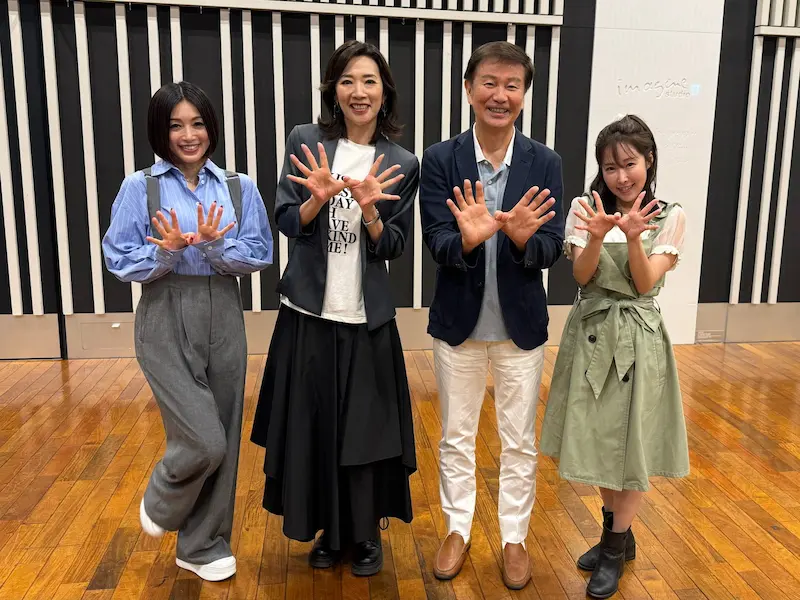 左から酒井法子さん、真琴つばささん、森田健作さん、風谷南友さん