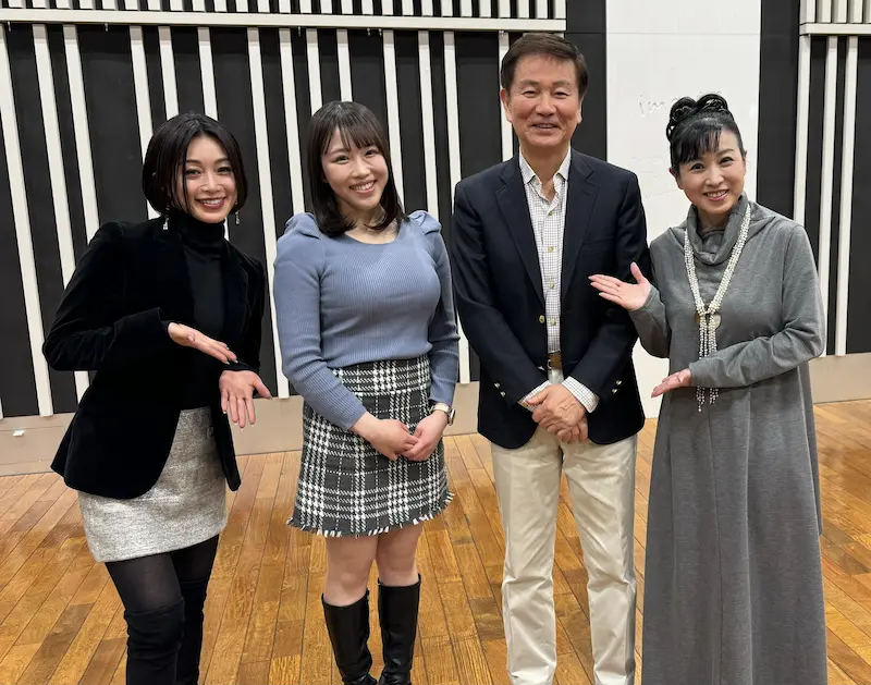 左から酒井法子さん、仲根なのかさん、森田健作さん、西村知美さん