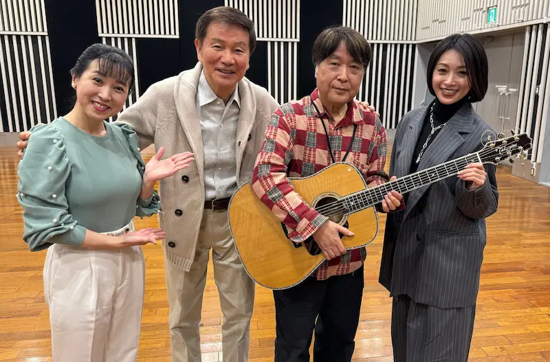 左から西村知美さん、森田健作さん、坂元昭二さん、酒井法子さん